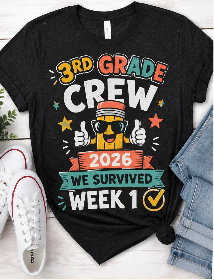 3rd Grade Crew Family Tee