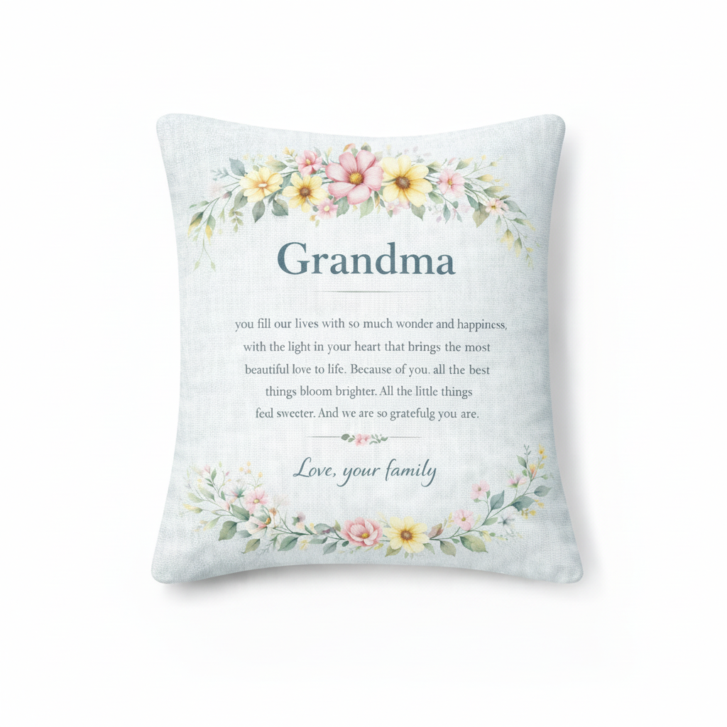 Forever Grandma or Mom Pillow Style 2