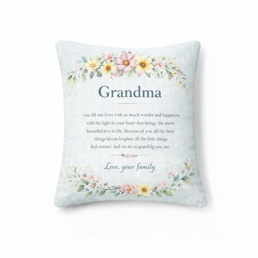Forever Grandma or Mom Pillow Style 2