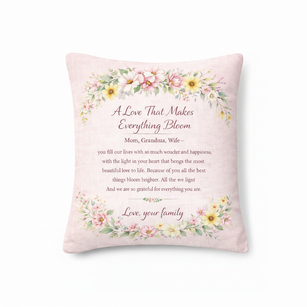 Floral Embrace Pillow Style 1