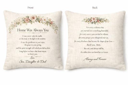 Forever Mom Custom Pillow (Front and Back)